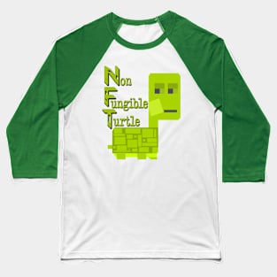 Non-fungible turtle NFT 8 bit Baseball T-Shirt